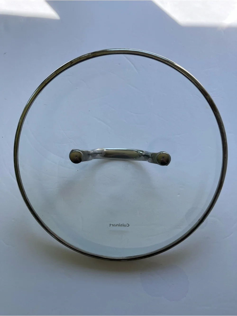Cuisinart 8 Inch Glass Replacement Lid Pot Pan Cover Stainless Steel Rim